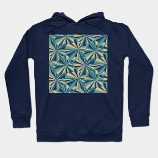 Retro Abstract Blue Geometry Hoodie